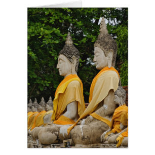 Row of Buddha statues, Wat Yai Chaya Mongkol