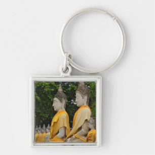Row of Buddha statues, Wat Yai Chaya Mongkol Keychain