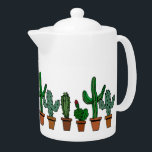 Row of Cactus Teapot<br><div class="desc">For tea after a long day of gardening!</div>