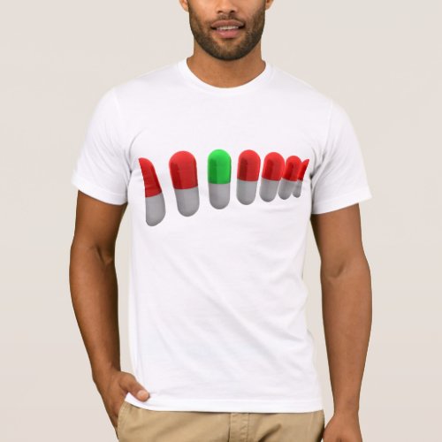 Row Of Capsules Mens T_Shirt