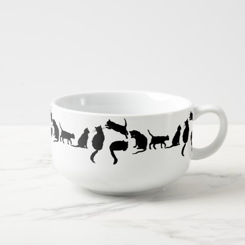 Row of Cats Soup Mug