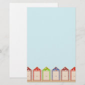 Row of Colorful Beach Huts (Front/Back)