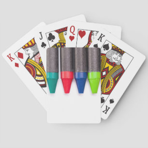 Row of Crayons Poker Cards