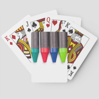 Row of Crayons Poker Cards