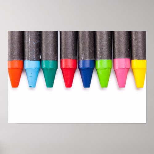 Row of Crayons Poster