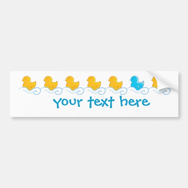 row of cute ducks bumper sticker (Front)