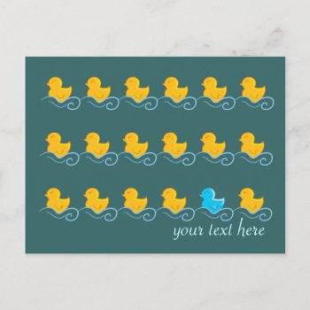 Row Of Cute Ducks Card by antico at Zazzle