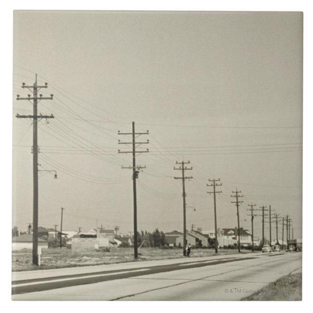 Row of Electricity Poles Tile (Front)