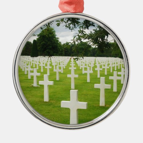 Row of Headstones Arlington National Cemetery Metal Ornament