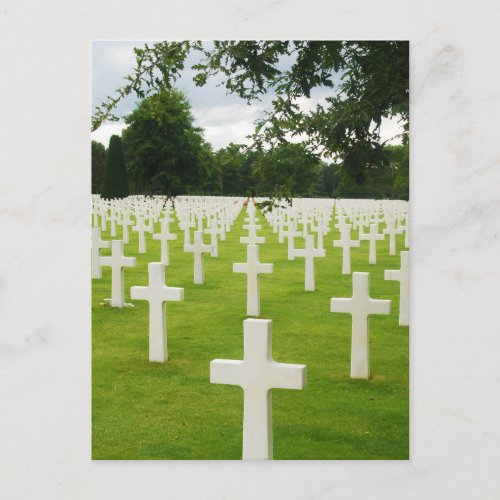 Row of Headstones Arlington National Cemetery Postcard