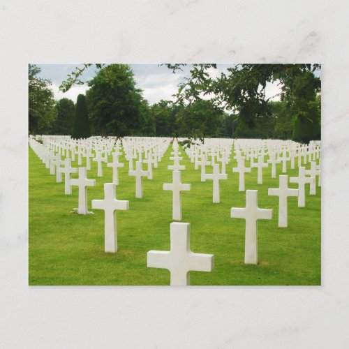 Row of Headstones Arlington National Cemetery Postcard