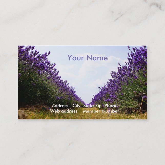 Row of Lavender Business Card (Front)