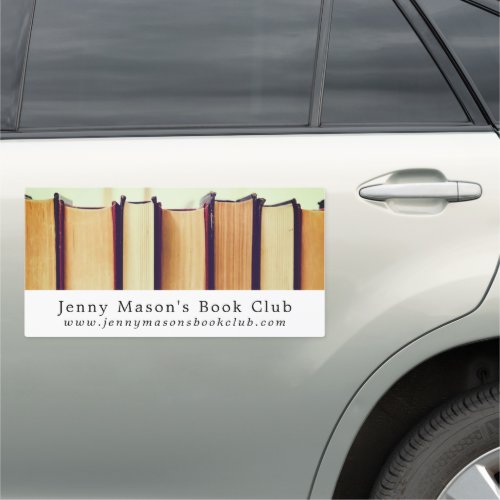 Row of Old Books Book Club Car Magnet