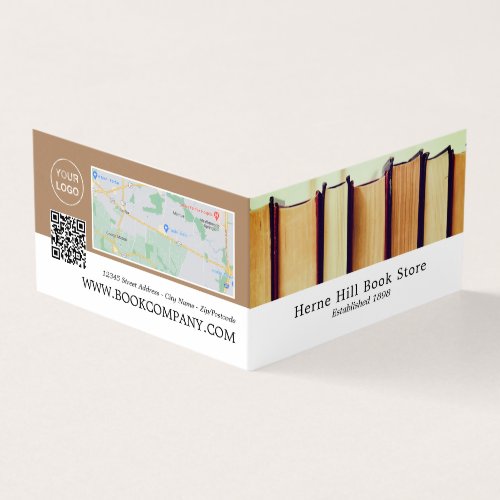 Row of Old Books Book Store Detailed Loyalty Business Card