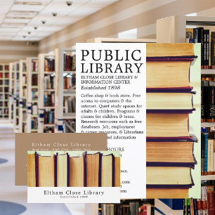 Row of Old Books, Librarian, Library Business Card