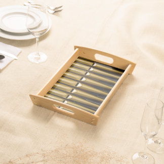 Row of organ pipes serving tray