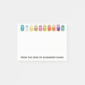 Row of Owls Post-it Notes