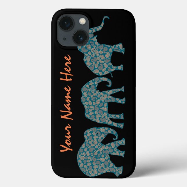 Row of Paisley Elephants iPhone 6 Xtreme Case (Back)