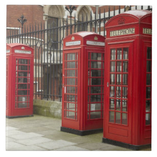 Row of phone boxes at the back of the Royal Ceramic Tile