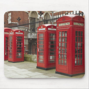 Row of phone boxes at the back of the Royal Mouse Pad