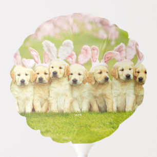 Row of Puppy Bunnies Balloon