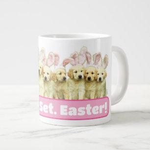 Row of Puppy Bunnies Giant Coffee Mug