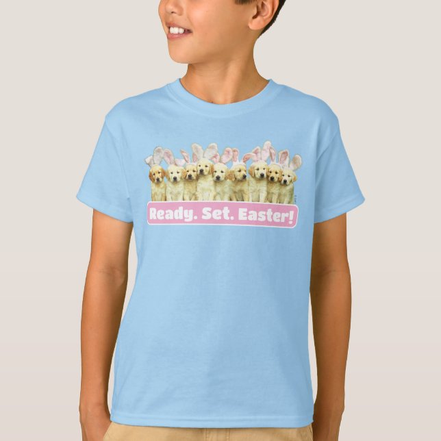 Row of Puppy Bunnies T-Shirt (Front)