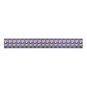 Row of Purple Christmas Nutcrackers Grosgrain Ribbon