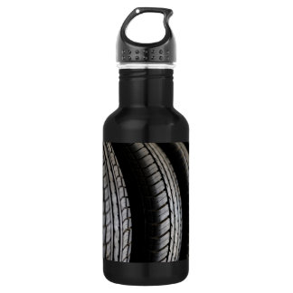 Row of Rubber Tires Closeup Water Bottle
