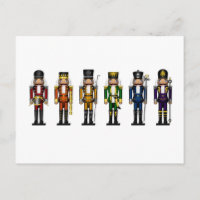 Row of Six LGBTQ Pride Rainbow Winter Nutcrackers