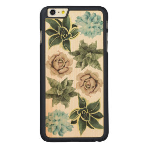 Row of Succulents Carved Maple iPhone 6 Plus Slim Case