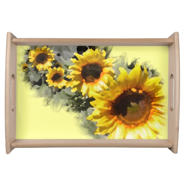 Row of Sunflowers   Serving Tray (Front)