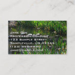 Row of Turtles Green Nature Photo Business Card