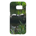 Row of Turtles Green Nature Photo Samsung Galaxy S7 Case