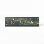 Row of Turtles Green Nature Photo Desk Name Plate