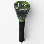 Row of Turtles Green Nature Photo Golf Head Cover