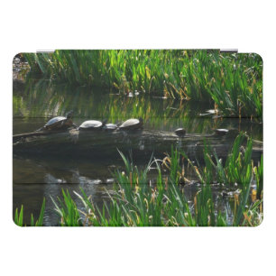 Row of Turtles Green Nature Photo iPad Pro Cover