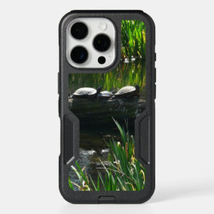 Row of Turtles Green Nature Photo iPhone 16 Pro Case
