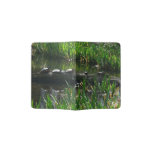 Row of Turtles Green Nature Photo Passport Holder
