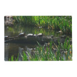 Row of Turtles Green Nature Photo Placemat