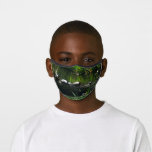 Row of Turtles Green Nature Photo Premium Face Mask