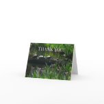 Row of Turtles Green Nature Photo Thank You Card