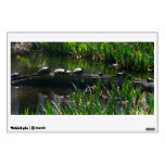 Row of Turtles Green Nature Photo Wall Sticker