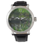 Row of Turtles Green Nature Photo Watch