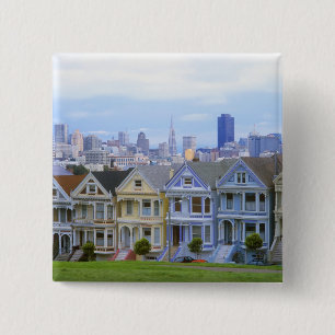 Row of Victorian Homes Button