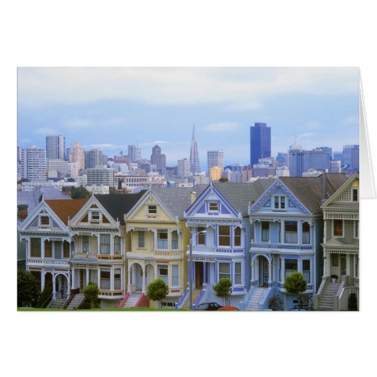 Row of Victorian Homes Cards (Front Horizontal)