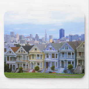 Row of Victorian Homes Mouse Pad