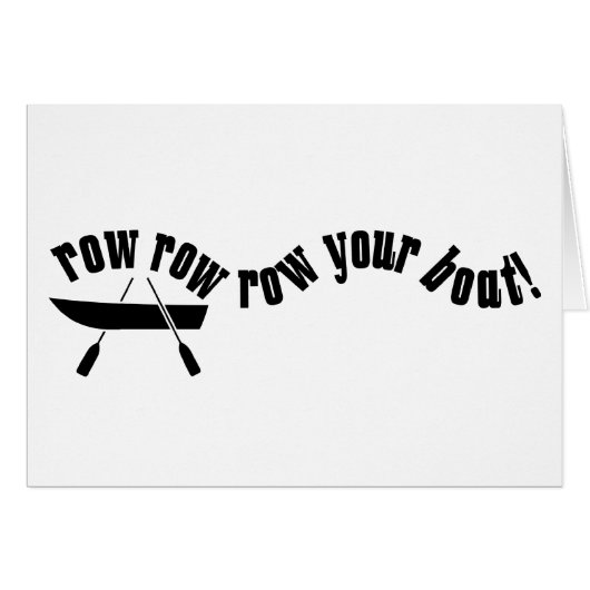 Row Row Row Your Boat! Cards (Front Horizontal)
