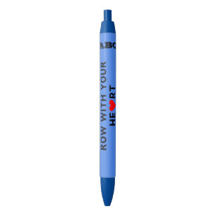 Row with your heart custom initials pen
