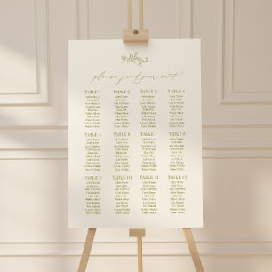 ROWAN 12 Table Wedding Seating Plan Foam Board